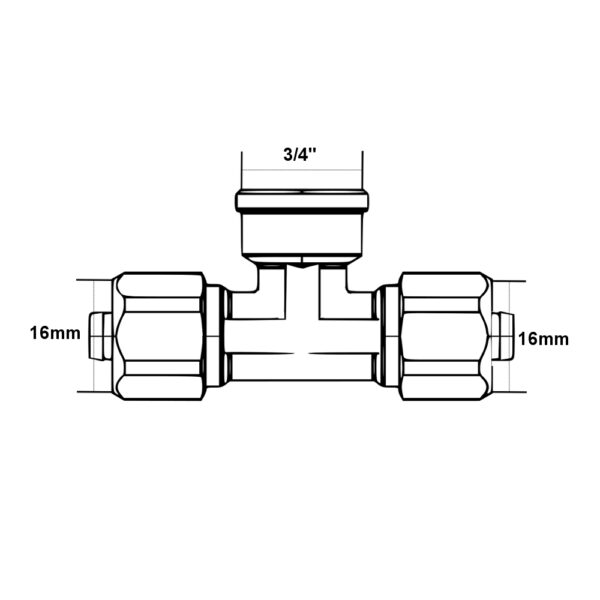 Raccordo TES 16 – 3/4” – 16mm