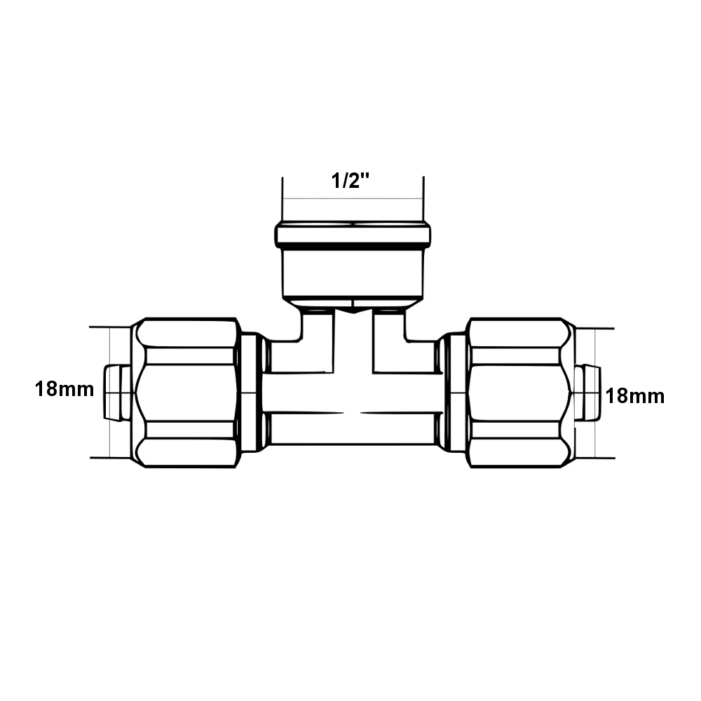 Raccordo filettato M 18mm – 1/2” - D'Alessandris