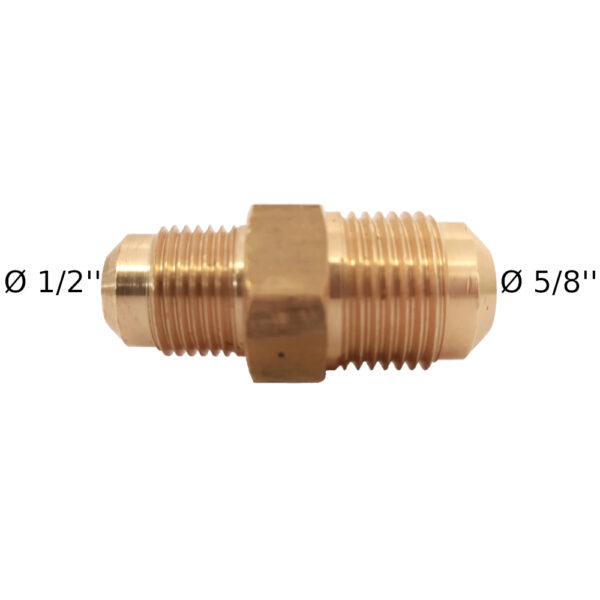 Raccordo dritto niples ridotto per refrigerante MM 1/2” x 5/8”