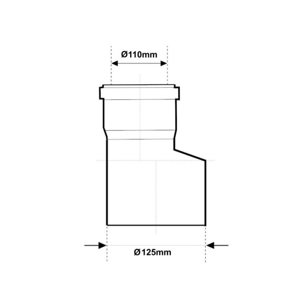 Riduzione Eccentrica Ø 125mm – 110mm Con Guarnizione PVC