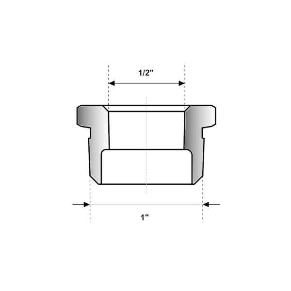 Riduzione MF 1″ x 1/2″ in ghisa