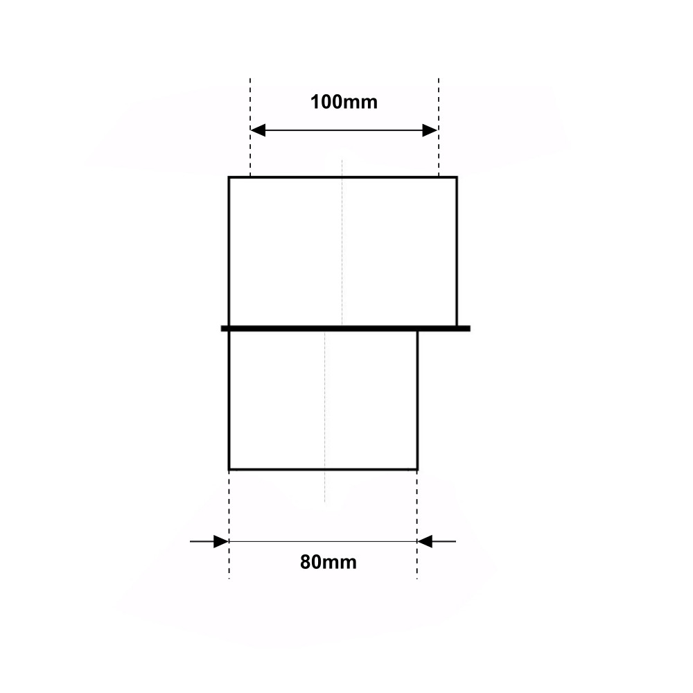 Riduzione MF Ø 100mm – Ø 80mm PVC Arancio - D'Alessandris