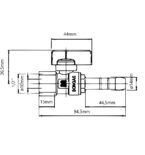 Rubinetto Gas FM 1/2” A Squadra - D'Alessandris