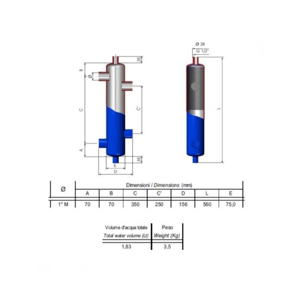 SEPARATORE IDRAULICO 1″ M ISOLATO TIEMME