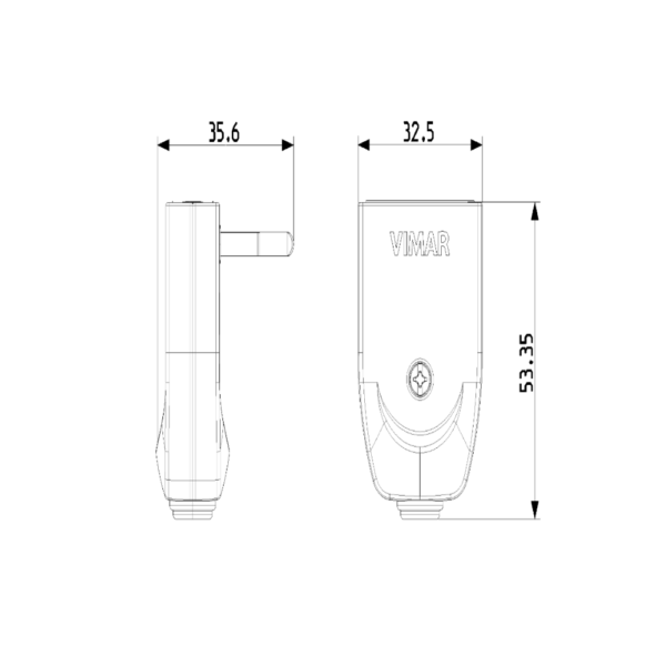 Spina mobile 10A orientabile Vimar