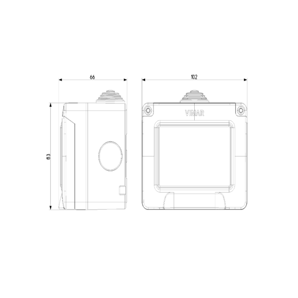 Contenitore stagno Vimar 3 moduli IP55 14903