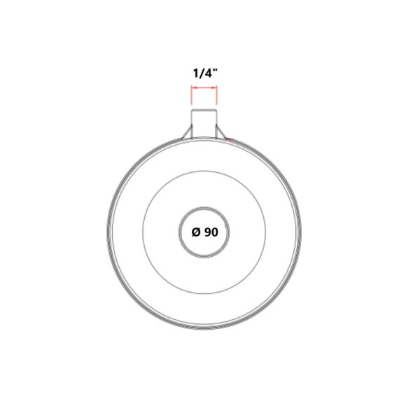 Sfera per galleggiante piatta acqua calda Ø 90mm