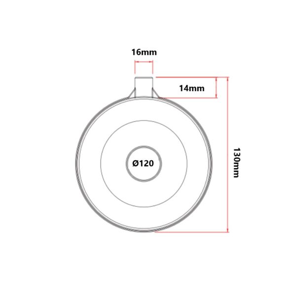 Sfera per galleggiante Ø 120 filettata