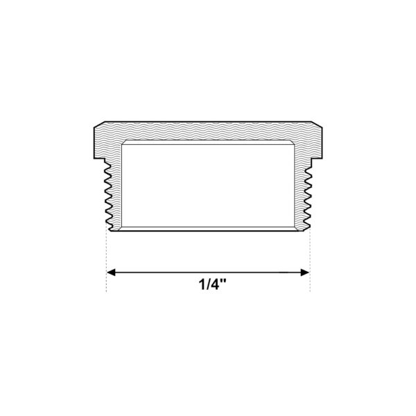 Tappo Filettato M 1/4″ Ottone Giallo Pesante