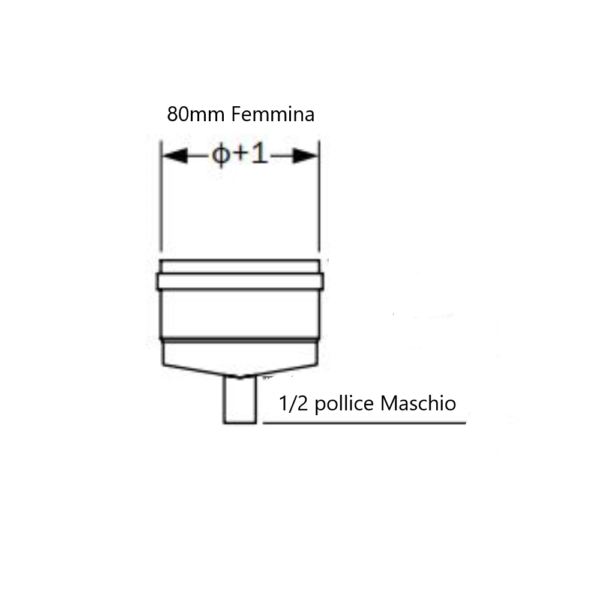 Tappo per raccordo a T Ø80 in PP condensazione