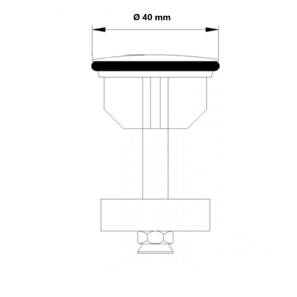 Tappo saltarello in ottone cromato da 1″1/4