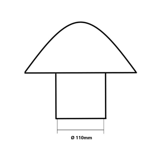 Testa F Esalatore Ø 110mm Ardesia