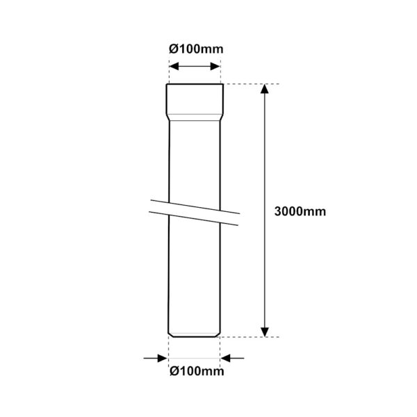 Tubo Pluviale MF Ø 100mm Da 3000mm Ramato