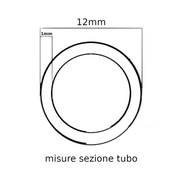 Tubo in rame Sanco spessore 1mm Ø 12mm Barra