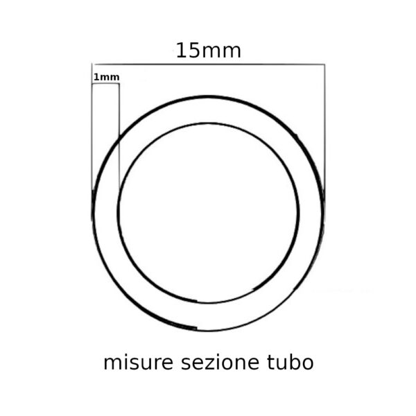 Tubo in rame Sanco spessore 1mm Ø 15mm Barra