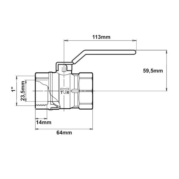 Valvola a sfera FF da 1″