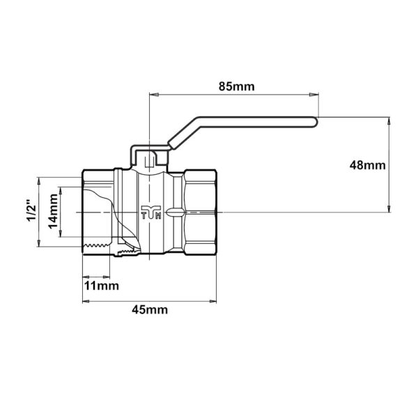 Valvola a sfera FF da 2″