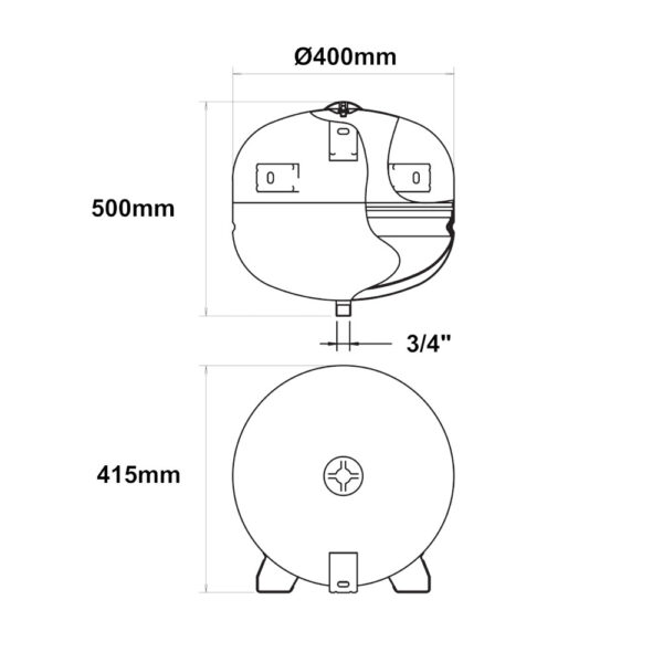 Vaso Espansione ELBI 50 Litri Riscaldamento