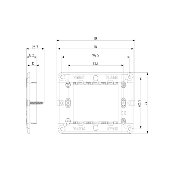 Vimar Plana supporto 3M 14613