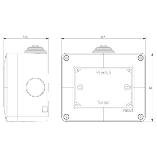 Vimar contenitore 3 moduli 14803