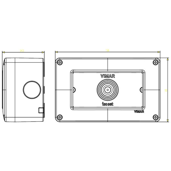 Vimar contenitore 4 moduli 14804