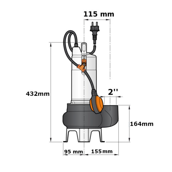 Elettropompa BICANALE 1HP per fognatura