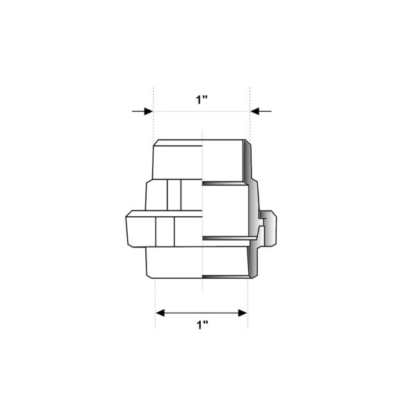 Bocchettone MF 1″ ghisa