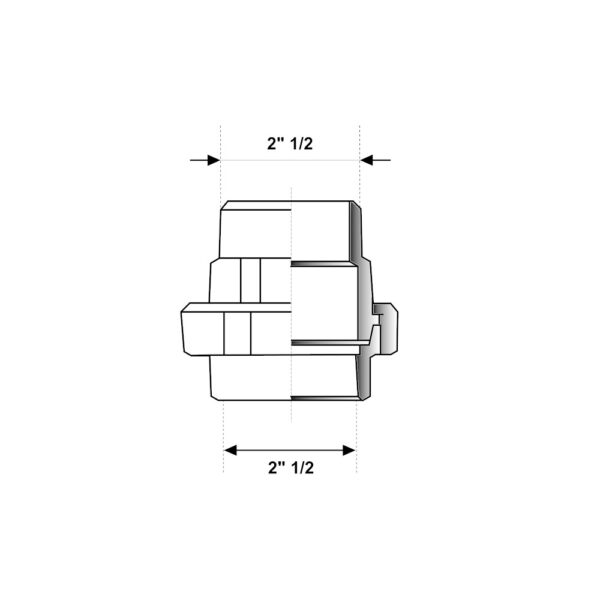 Bocchettone MF 2″ 1/2 ghisa