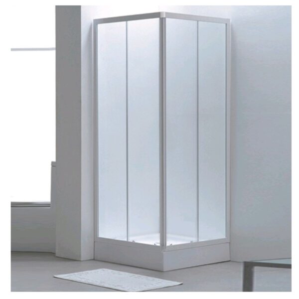 box doccia angolare bianco stampato vetro 3mm