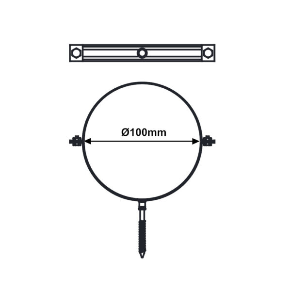 Collare inox per canna fumaria Ø 100mm