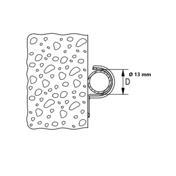 Gaffetta per tubi 13 mm Fischer