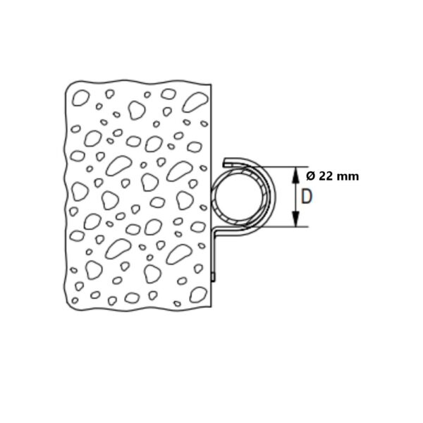 Gaffetta per tubi 22 mm Fischer