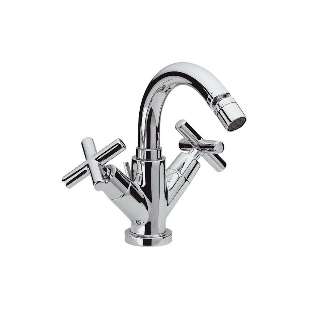 Rubinetto bidet con scarico modello retrò ottone cromato