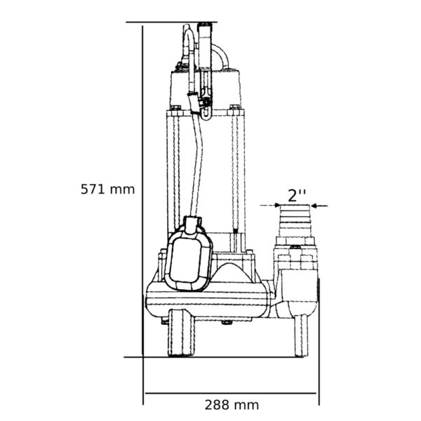 Elettropompa sommergibile 2HP per fognatura XSP32