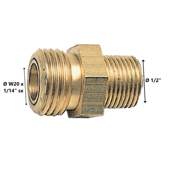 Niples per gas Ø 1/2″ sx – 1/2″ dx