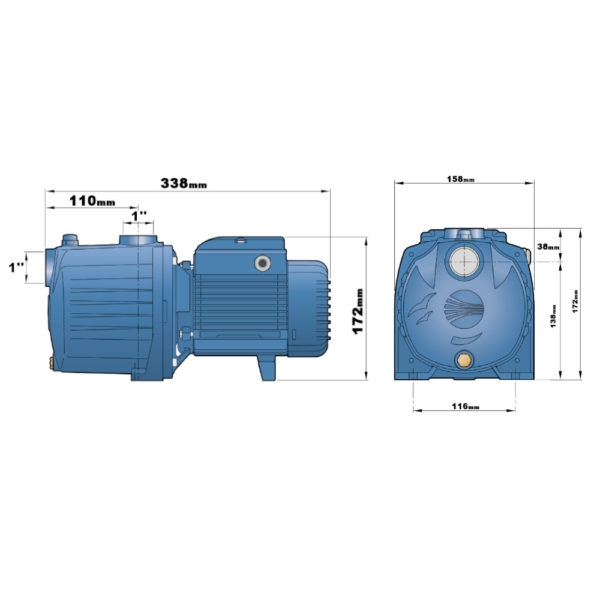 Elettropompa Multigirante 1HP Pedrollo 4CPm100-C