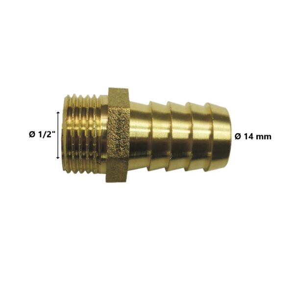 Portagomma in ottone attacco METANO Ø 1/2″ M