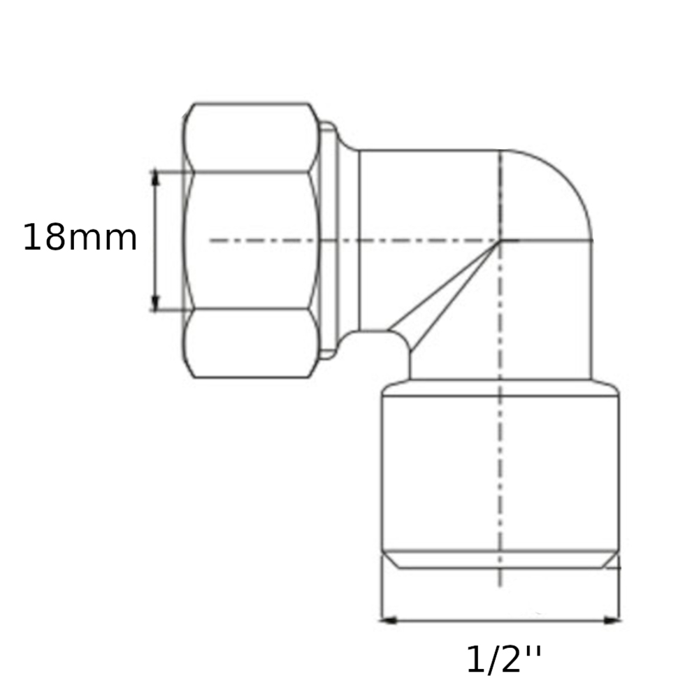 Raccordo filettato M 18mm – 1/2” - D'Alessandris