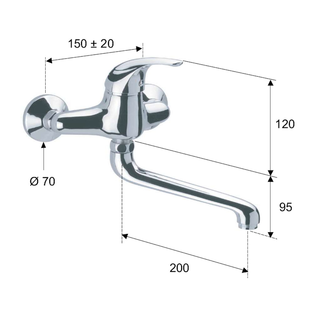 Tubo carico lavatrice 150 cm - D'Alessandris