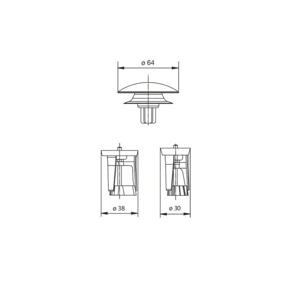 Tapparello per lavabo/bidet Bonomini