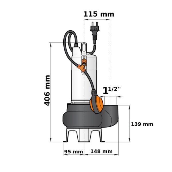 Elettropompa 1 Hp sommersa PEDROLLO VXm10/35