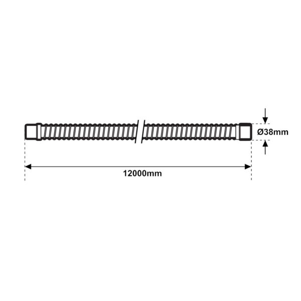 Tubo galleggiante per piscina fuori terra 12 mt Ø38mm