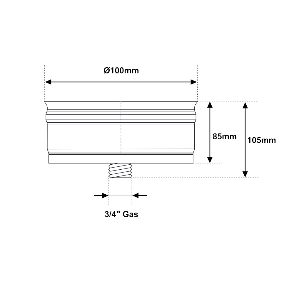 Tappo condensa INOX mono parete Ø 100mm - D'Alessandris