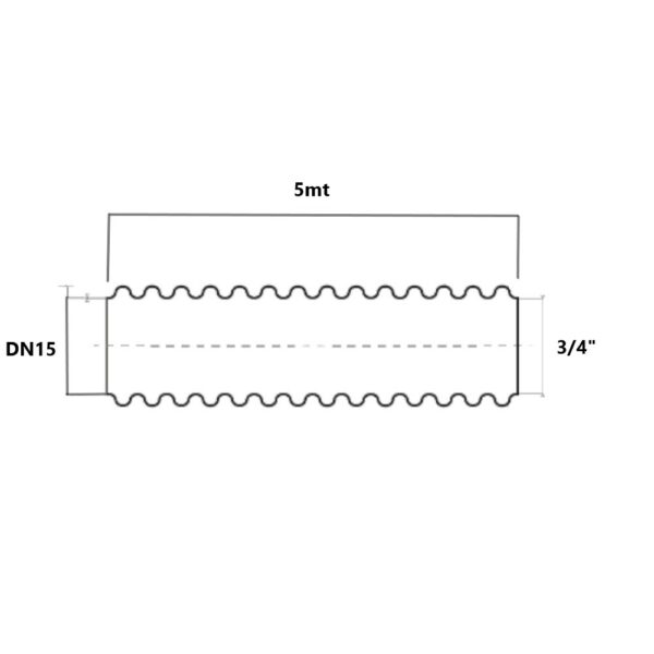 Tubo in acciaio inox formabile DN15 3/4″ 5mt
