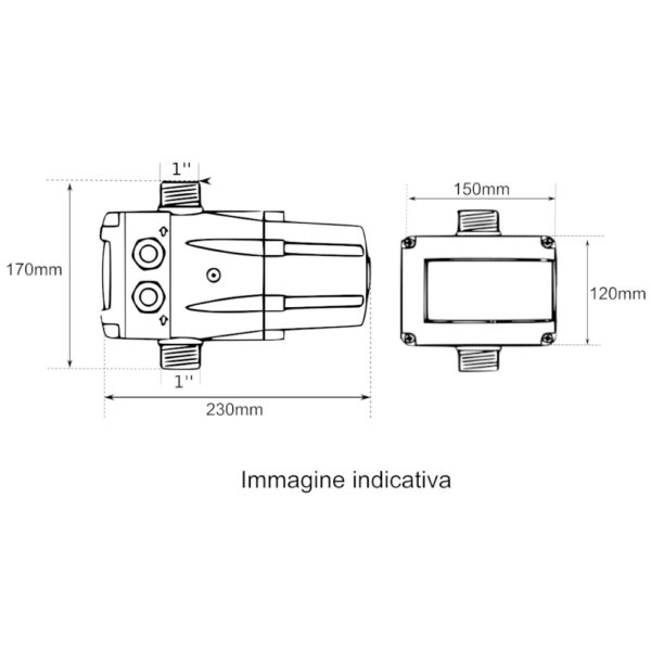 Presscontrol AQUAMATIC 2,2 Bar Con Cavo E Spina