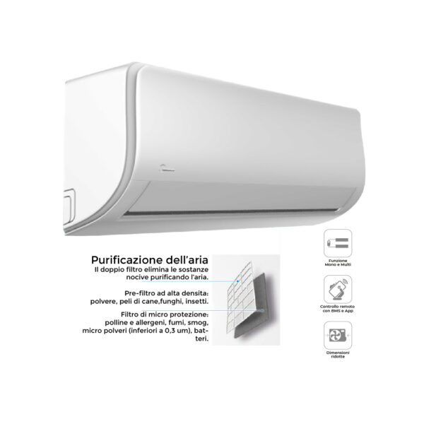 Condizionatore inverter dualsplit WiFi 12000 + 12000 BTU Midea