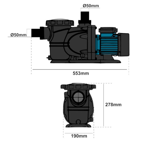 Pompa Per Piscina 18 M³/h XKP554 0,80hp LEO