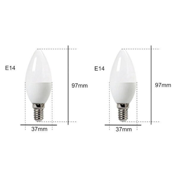 Set lampadine LED E14 a candela bianco freddo