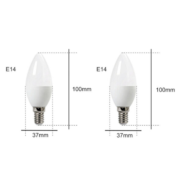 Set lampadine LED E14 a candela bianco freddo