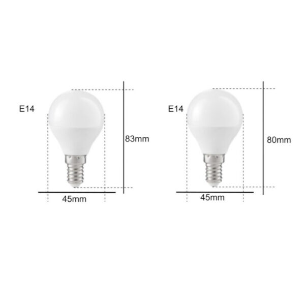 Set lampadine LED E27 E14 a sfera bianco caldo